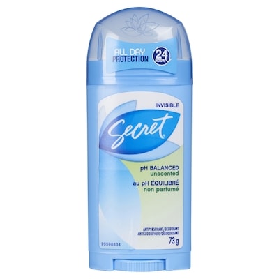 Secret Antiperspirant/Deodorant Unscented Invisible  73 g, $9.97/100g