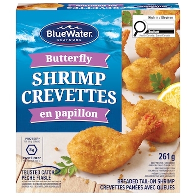 BlueWater Seafoods Crevettes Papillon 261 g, 3,44 $/100g
