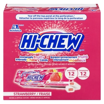 Hi-Chew Bonbon Fraise 12x58.0 g, 2,58 $/100g