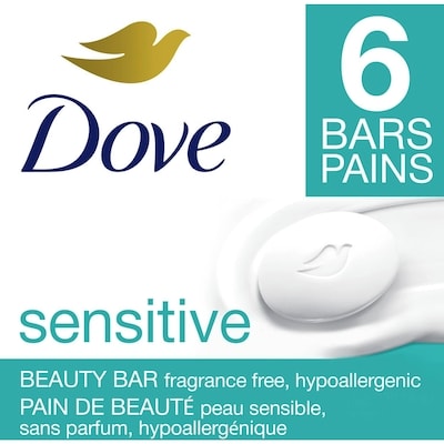Dove Beauty Bar, Fragrance Free, Hypoallergenic Sensitive Skin 637 g, $1.53/100g