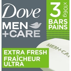 Dove Men+Care Extra Fresh Bar Soap Hand & Body & Face & Shave soap bar 318 g, $2.36/100g