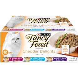 Purina Fancy Feast Cheddar Delights Variety Pack, Wet Cat Food 1.02 kg, $1.37/100g