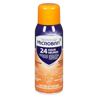 Microban 24 Hour Disinfectant Sanitizing Spray, Citrus Scent 370 g, $2.12/100g