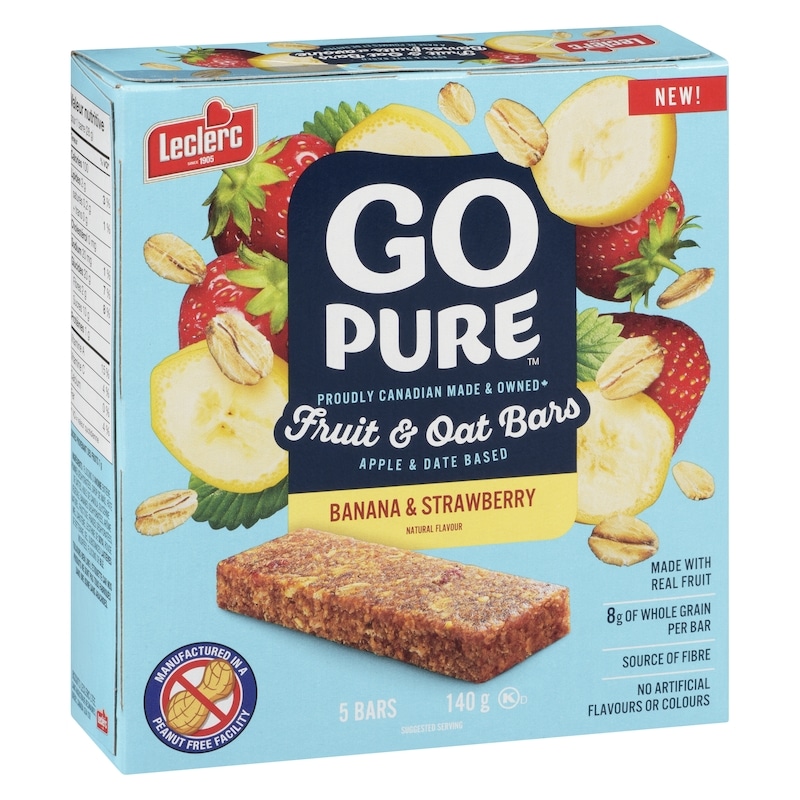Go Pure Fruit and Oat Bars, Banana and Strawberry