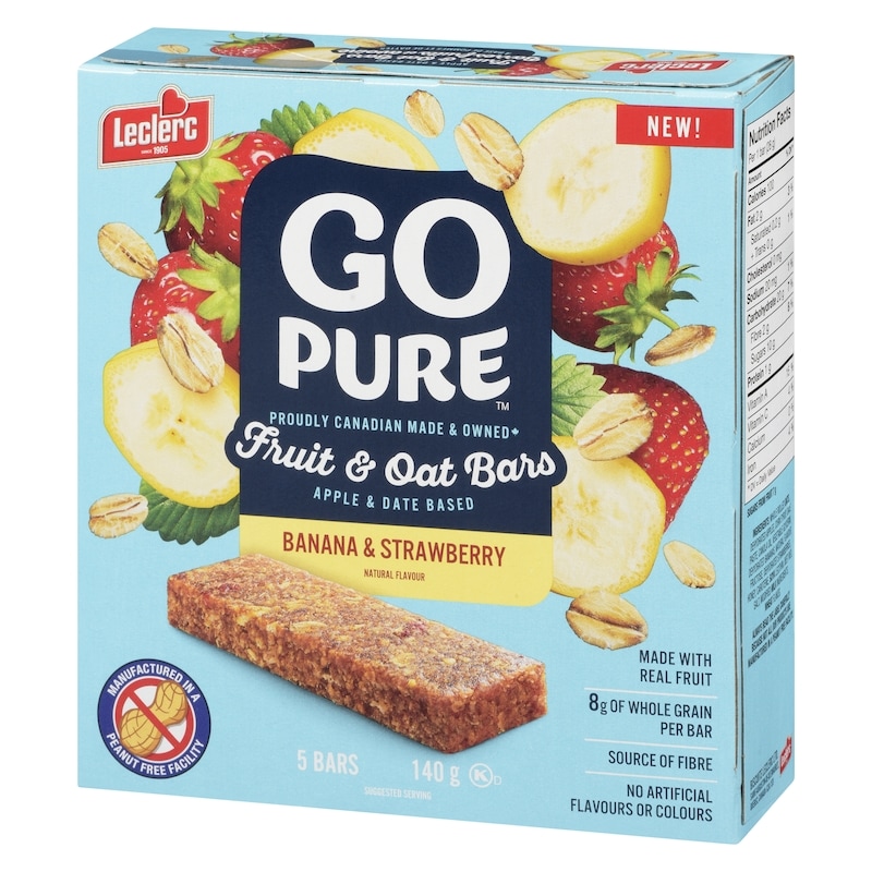 Go Pure Fruit and Oat Bars, Banana and Strawberry