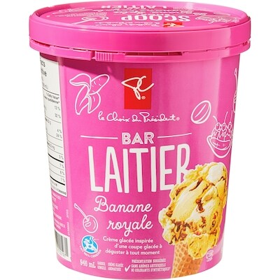Crème glacée Bar laitier à la banane royale
