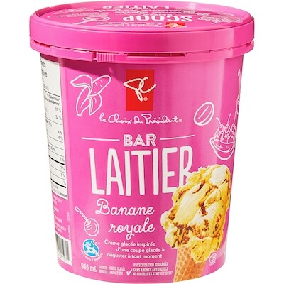 Crème glacée Bar laitier à la banane royale