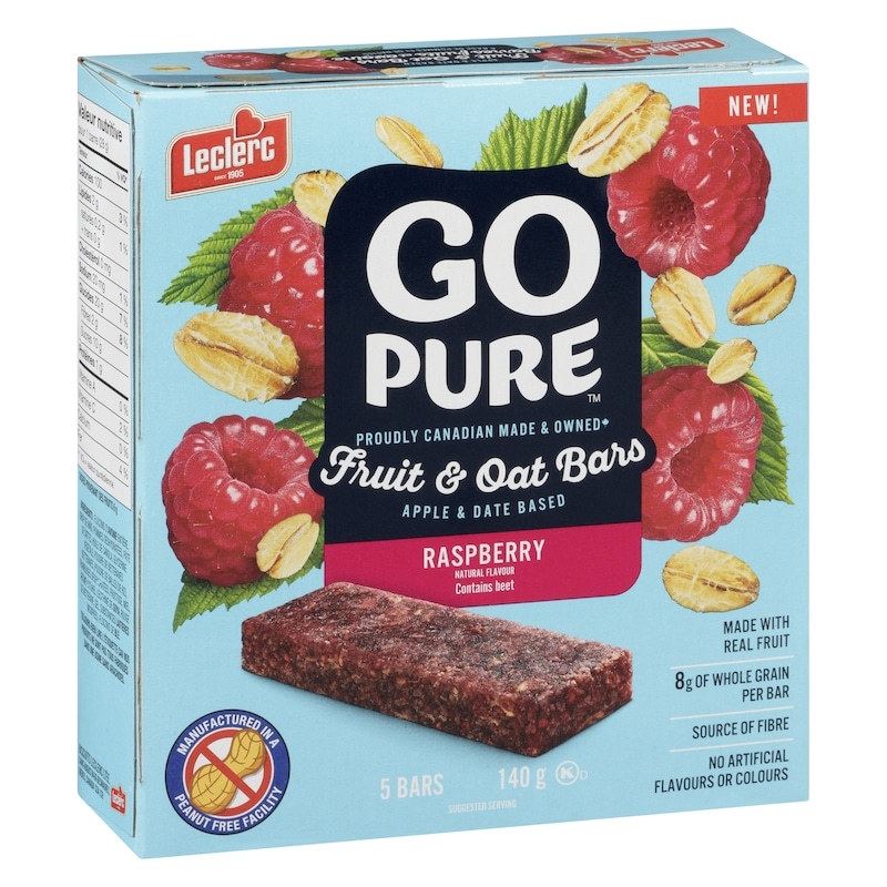 Go Pure Fruit and Oat Bars, Raspberry