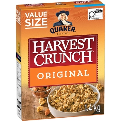 Quaker Harvest Crunch Original Granola Cereal 1.4 kg, $1.00/100g