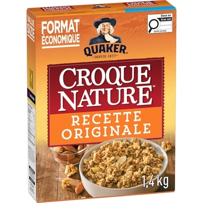 Quaker Céréales granola Croque Nature Recette originale 1.4 kg, 1,00 $/100g