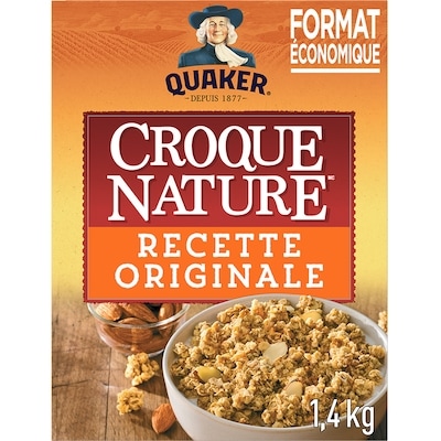 Quaker Céréales granola Croque Nature Recette originale 1.4 kg, 1,00 $/100g