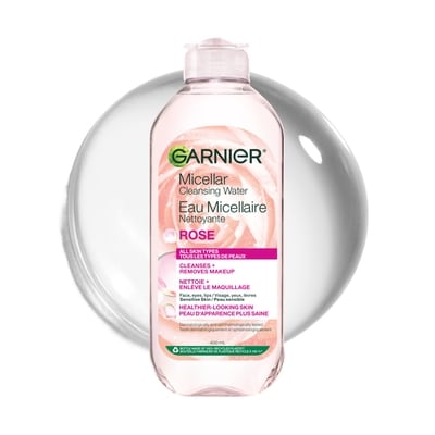 Garnier Eau Micellaire Nettoyante Tout-en-1 à l'Eau de Rose 400 ml, 3,00 $/100ml