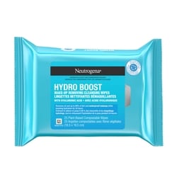 Neutrogena Hydro Boost Facial Cleansing & Makeup Remover Wipes 25 ea, $0.42/1ea
