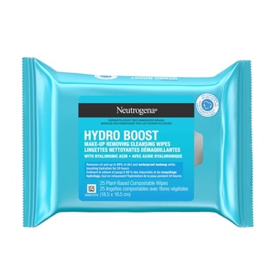 Neutrogena Hydro Boost Facial Cleansing & Makeup Remover Wipes 25 ea, $0.52/1ea