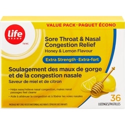 Life Brand Extra Strength Sore Throat and Nasal Congestion Relief Value Pack 36 ea, $0.22/1ea