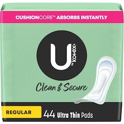 Clean & Secure Ultra Thin Pads, Regular Absorbency, 44 Count
