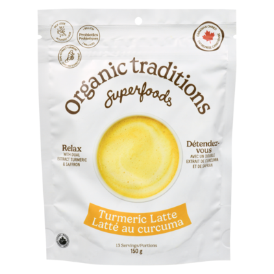 Organic Traditions ORG TRADITION LATTE DE CURCUMA 150 g, 15,33 $/100g