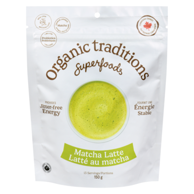 Organic Traditions ORG TRADITION LATTE DE MATCHA 150 g, 15,33 $/100g