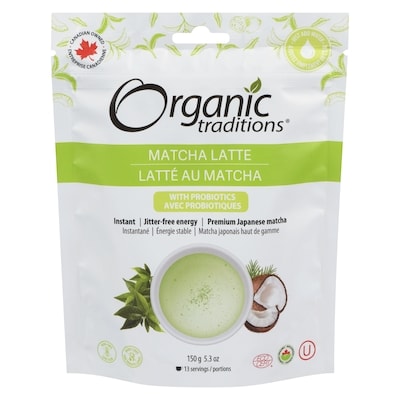 Organic Traditions ORG TRADITION LATTE DE MATCHA 150 g, 13,33 $/100g