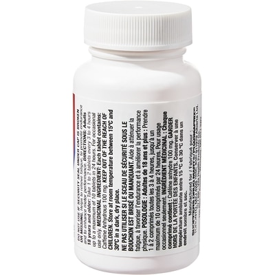 Life Comprimés de caféine régulier, 100 mg 100 ea, 0,11 $/1ch