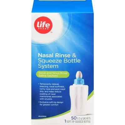 Life Brand Nasal Rinse With Soft Tip Nasal Bottle 1 ea, $16.99/1ea