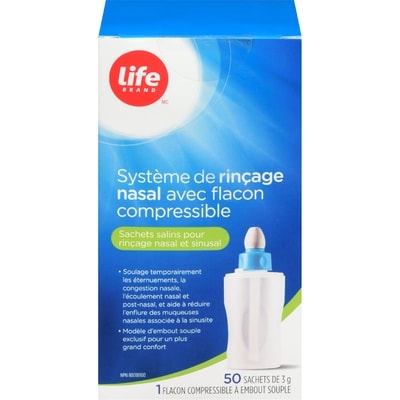 Life Rinçage Nasal Avec Flacon Nasal À Embout Souple 1 ea, 17,99 $/1ch