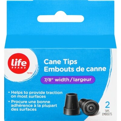 Life Embouts de canne de 7/8 pouce de largeur, lot de 2 1 ea, 3,79 $/1ch