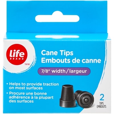 Life Embouts de canne de 7/8 pouce de largeur, lot de 2 1 ea, 3,79 $/1ch