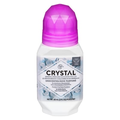 Crystal Mineral Deodorant Roll-On Unscented  50 ml, $11.98/100ml