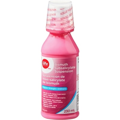 Life Brand Regular Strength Bismuth Subsalicylate Suspension 230 ml, $2.60/100ml