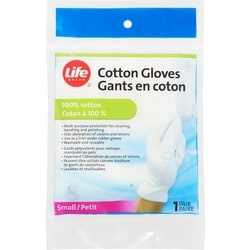 Life Brand Cotton Gloves, 1 Pair, Small 1 ea, $3.49/1ea