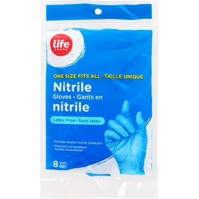 Life Gants en nitrile, 8 gants 8 ea, 0,41 $/1ch