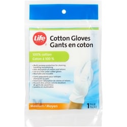 Life Brand Cotton Gloves, Medium, 1 Pair 1 ea, $3.29/1ea