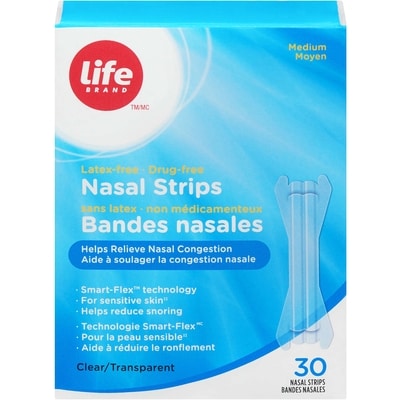 Life Brand Nasal Dilators Clear Medium Size 30x30.0 ea, $0.02/1ea