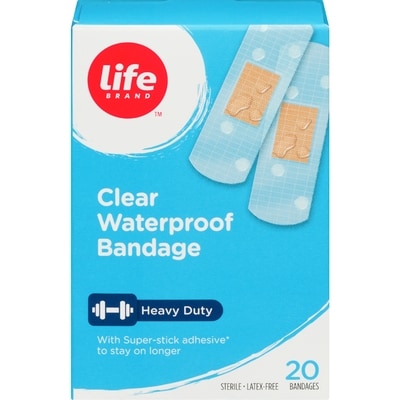 Life Brand Clear Waterproof Bandage, 20 Pack 20 ea, $0.32/1ea