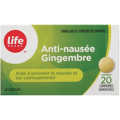 Life LB ANTI-NAUSEE GINGEM COMP 20 ea, 0,29 $/1ch
