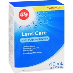 Life Brand Multipurpose Lens Care Solution 2 Pack - 1 ea