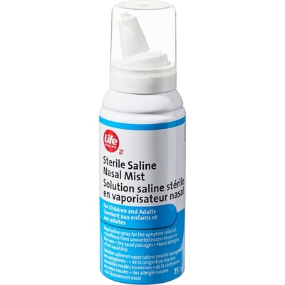 Solution saline stérile en vaporisateur nasal
