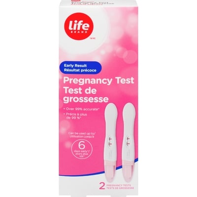 Life Trousses de test de grossesse premiers résultats 6 jours 2 ea, 9,50 $/1ch