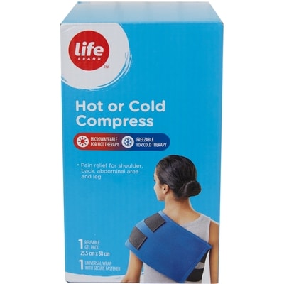 Life Grande compresse chaude ou froide, 25,5 x 38 cm, 1 par paquet 1 ea, 27,99 $/1ch