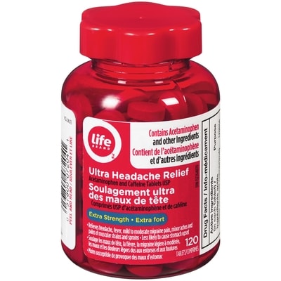 Life Brand Ultra Headache Relief 120 ea, $0.13/1ea