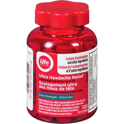 Life Soulagement des maux de tête ultra 120 ea, 0,13 $/1ch