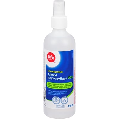 Life Alcool isopropylique à 70 % USP à vaporiser 300 ml, 1,60 $/100ml