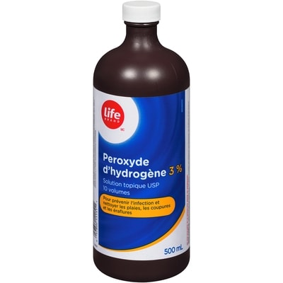 Life Peroxyde d’hydrogène  500 ml, 0,40 $/100ml