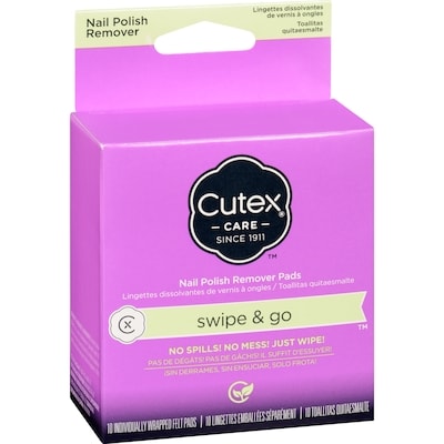 Lingettes dissolvantes de vernis à ongles swipe & go