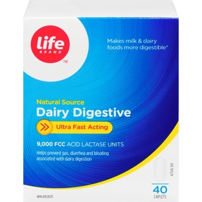 Life Brand Dairy Digestive Ultra Fast Acting 40 ea, $0.30/1ea