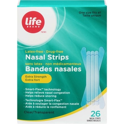 Life Brand Nasal Strips Extra Strength Clear 26 ea, $0.58/1ea
