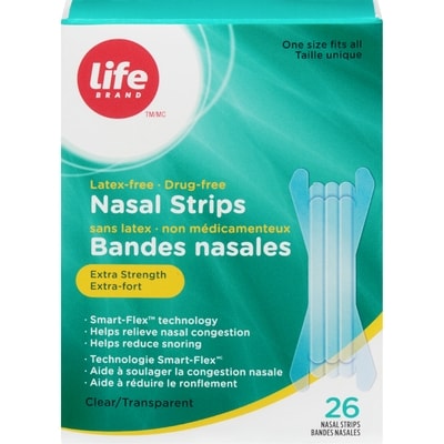 Life Bandelettes Nasales, Extra Fort, Transparentes 26 ea, 0,58 $/1ch