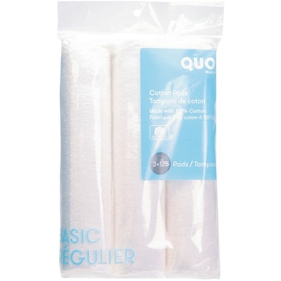 Quo Beauty Cotton Pads 3 x 125-Count 1 ea, $5.00/1ea