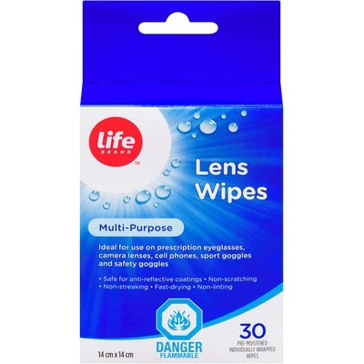 Life Brand Lens Wipes In Individual Sachet 30 ea, $0.11/1ea